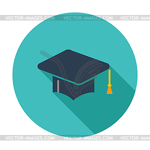 Education flat icon - vector clipart