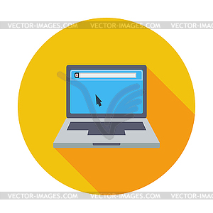 Laptop icon - vector clip art