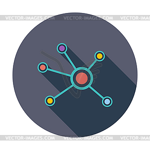 Social network single icon - vector image