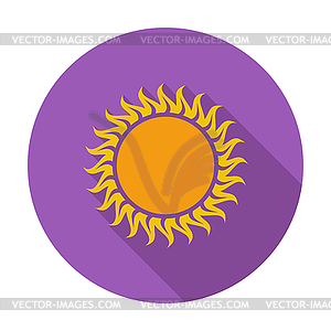 Sun single icon - vector image