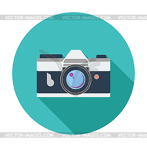 Icon vintage camera - color vector clipart