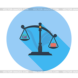 Weights single flat icon - vector clipart