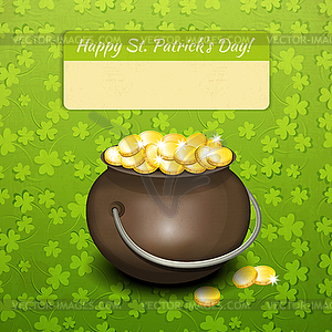 Patricks Day Retro Card - vector clipart