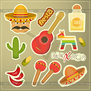 Mexican Icons - vector clip art