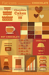 Retro Chocolate collection - vector clip art