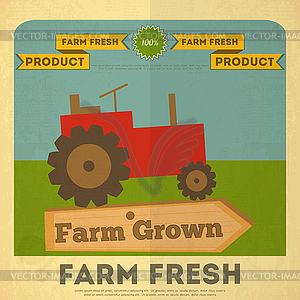 Poster for Organic Farm Food - vector clipart / vector image