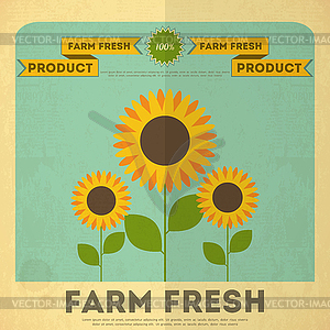 Poster for Organic Farm Food - vector image