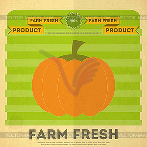 Poster for Organic Farm Food - vector clip art