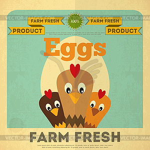 Poster for Organic Farm Food - vector image