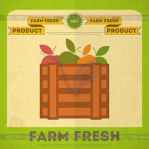 Poster for Organic Farm Food - vector clipart / vector image