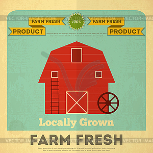 Poster for Organic Farm Food - vector image