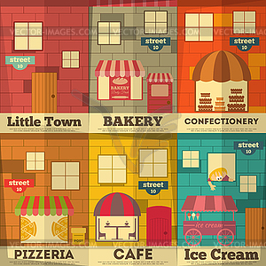 Town Posters - vector clip art