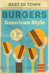 Fast food poster - vector image