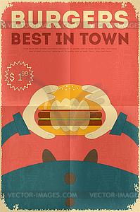 Fast food poster - vector clip art