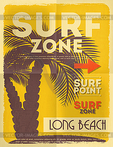 Surfing poster - vector image