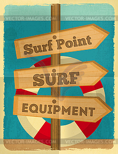 Surfing poster - vector clipart
