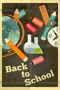 Back to School Poster - vector clipart