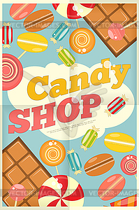 Candy Shop - color vector clipart