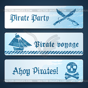 Nautical banners - vector clipart