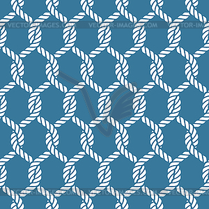 Seamless nautical rope pattern - vector image