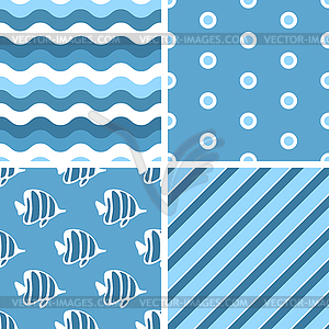 Seamless tiling patterns - vector image