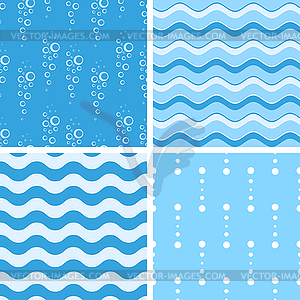 Seamless tiling patterns - nautical - vector clipart