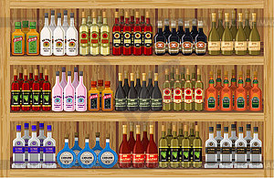 Shop alcoholic beverages - vector clipart