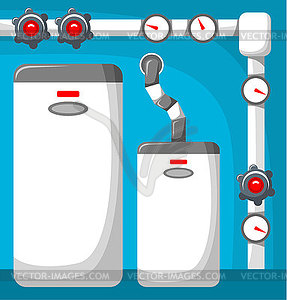 Boiler room - color vector clipart