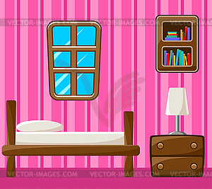 Bedroom. Interior - vector image