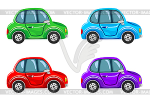 Cartoon cars - color vector clipart