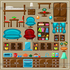 Set of furniture - vector image