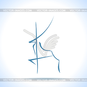 Graphic symbol - deer with raised paw - vector clipart