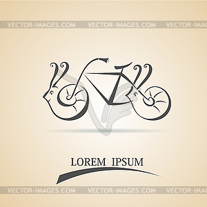 Strange fantastic bike - vector clip art