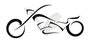 Black silhouette of motorcycle - vector clipart
