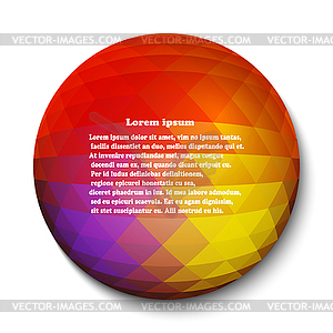 Round Abstract geometric design element - color vector clipart