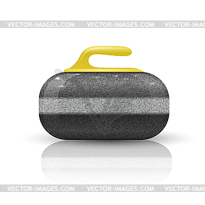 Камень для спортивной игры керлинг - векторное изображение клипарта