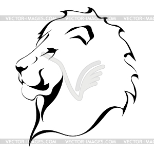 Lion head. Tattoo - vector clipart