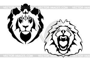 Lion heads - vector clipart / vector image