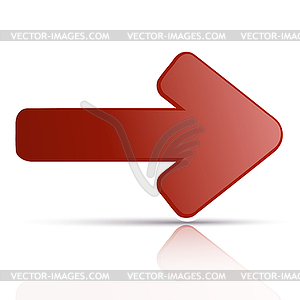 Red ares with reflection - vector image