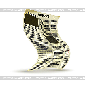 Old newspaper - vector clipart