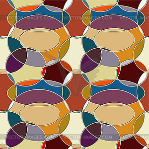 Seamless pattern of circular items - vector image