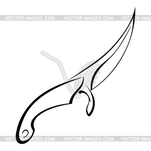 Tattoo knife - vector image