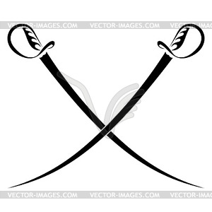 Crossed swords - vector clipart / vector image