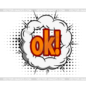 Cartoon OK - vector clipart / vector image