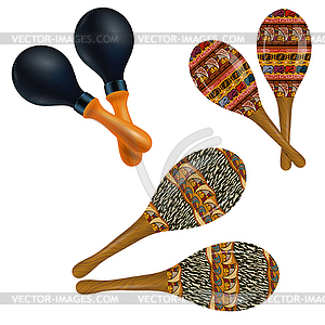 Set of maracas - vector image