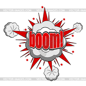 Cartoon boom - vector clip art