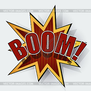 Cartoon boom - vector clip art