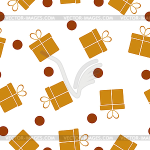 Seamless pattern with gifts - vector clip art