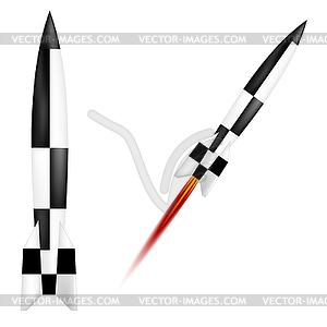 German V-2 rocket - vector clipart