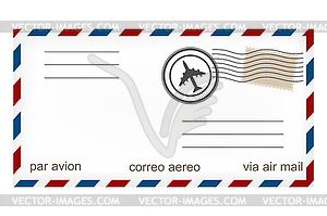 Airmail envelope - vector clip art